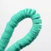 6*1mm blue-green soft ceramic piece jewelry accessory spacer necklace bracelet accessory beads, 45cm in length details Picture